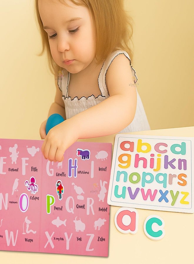 ويش كي حروف أبجدية مغناطيسية للأطفال من ويشكي - 52 قطعة من الحروف الكبيرة مع بطاقات تعليمية للحيوانات، لعبة تعليمية مونتيسوري للأطفال الصغار ومرحلة ما قبل المدرسة من عمر 3 سنوات فما فوق، باللون الأحمر - Image 5